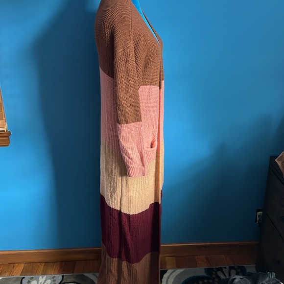 Colorblock Long Cardigan (S) - Picture 3 of 7